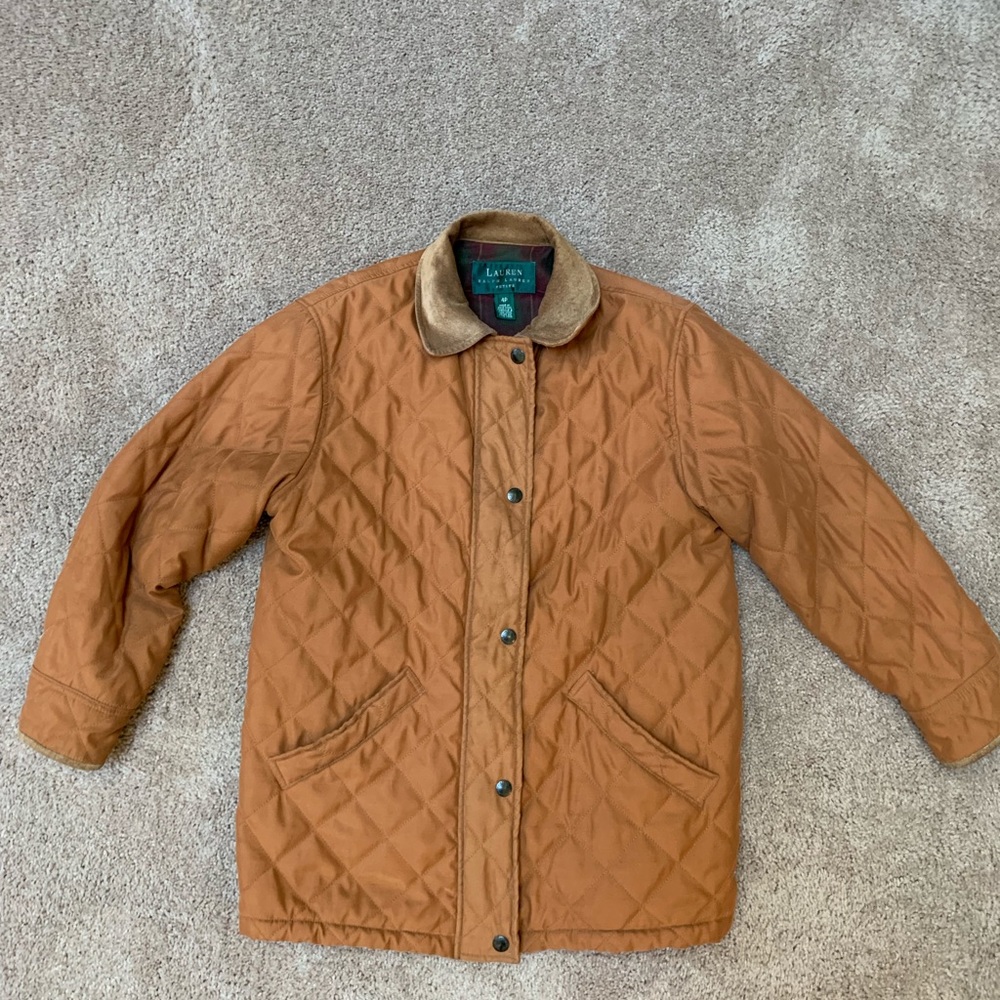 Ralph Lauren brown/beige leather jacket woman’s